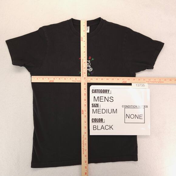 Teddy Frewsh Graphic Short Sleeve Crew Neck T Shirt Mens Size Medium M Black - Picture 5 of 9